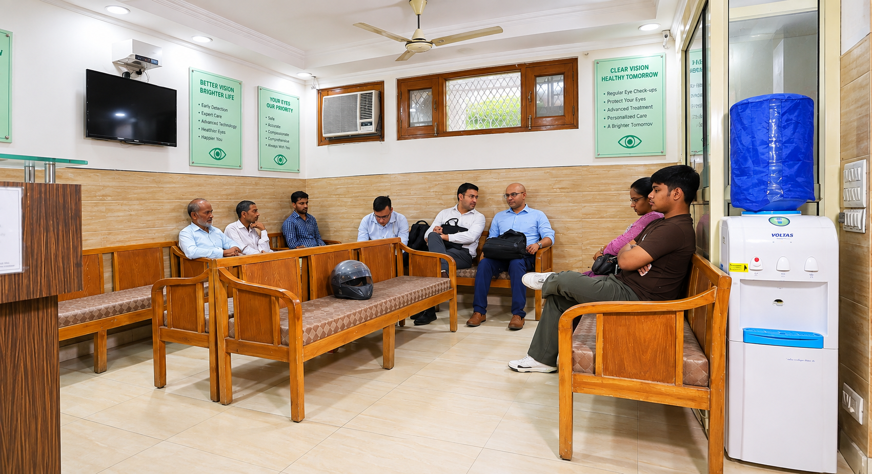 Patient waiting area at the hospital